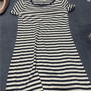 Old Navy Navy and White Striped Mini Dress